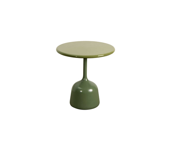 Glaze-sohvapöytä, halkaisija 45 cm, olive green/green glazed lava stone