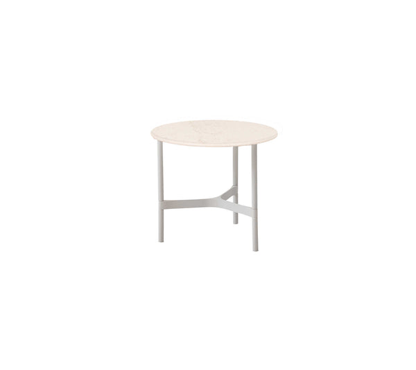 Twist-sohvapöytä, pieni, white/travertine look ceramic