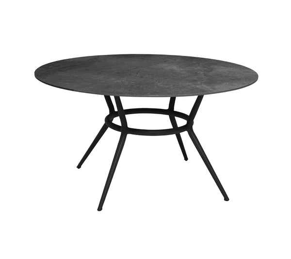 Joy-ruokapöytä halkaisija 144 cm, lava grey/black fossil ceramic