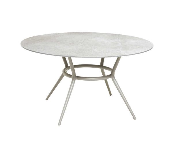 Joy-ruokapöytä halkaisija 144 cm, light grey/grey fossil ceramic
