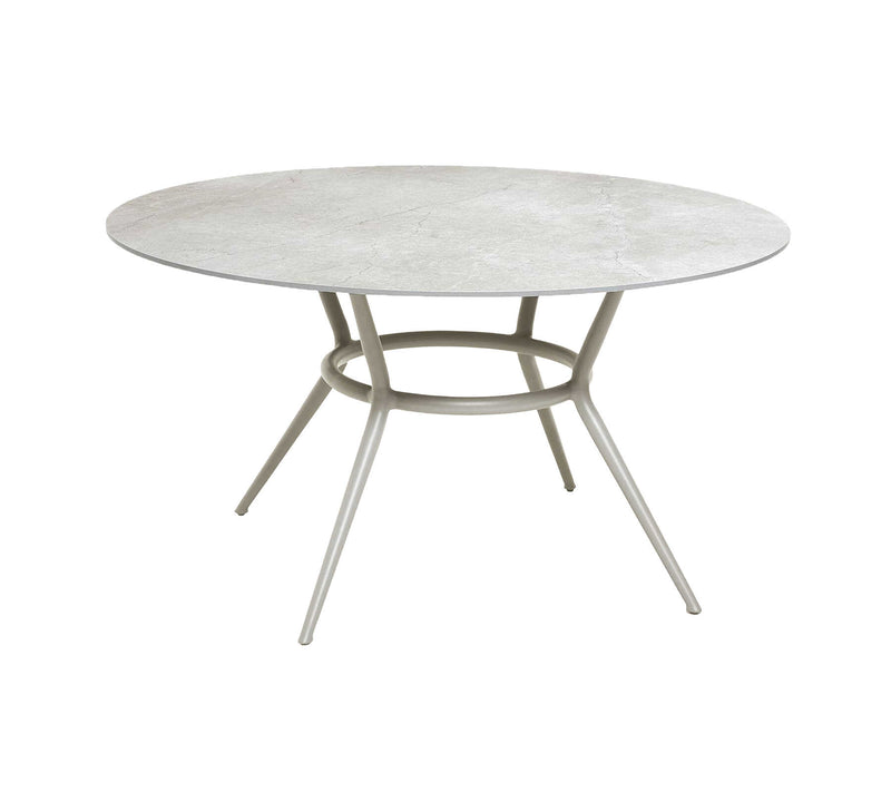 Joy-ruokapöytä halkaisija 144 cm, light grey/grey fossil ceramic