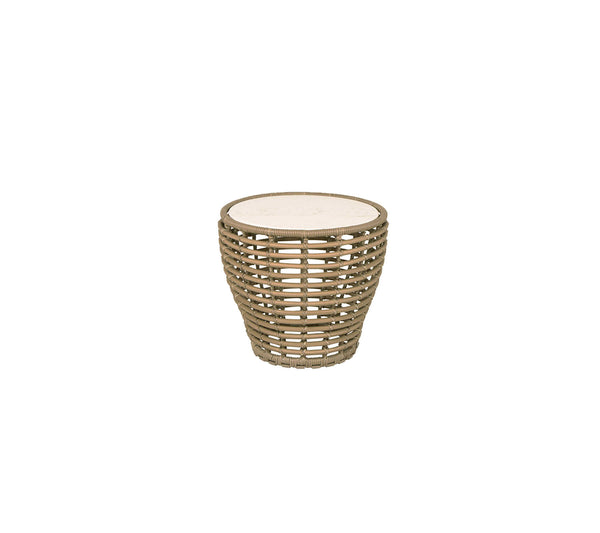 Basket-sohvapöytä, pieni, natural/travertine look ceramic