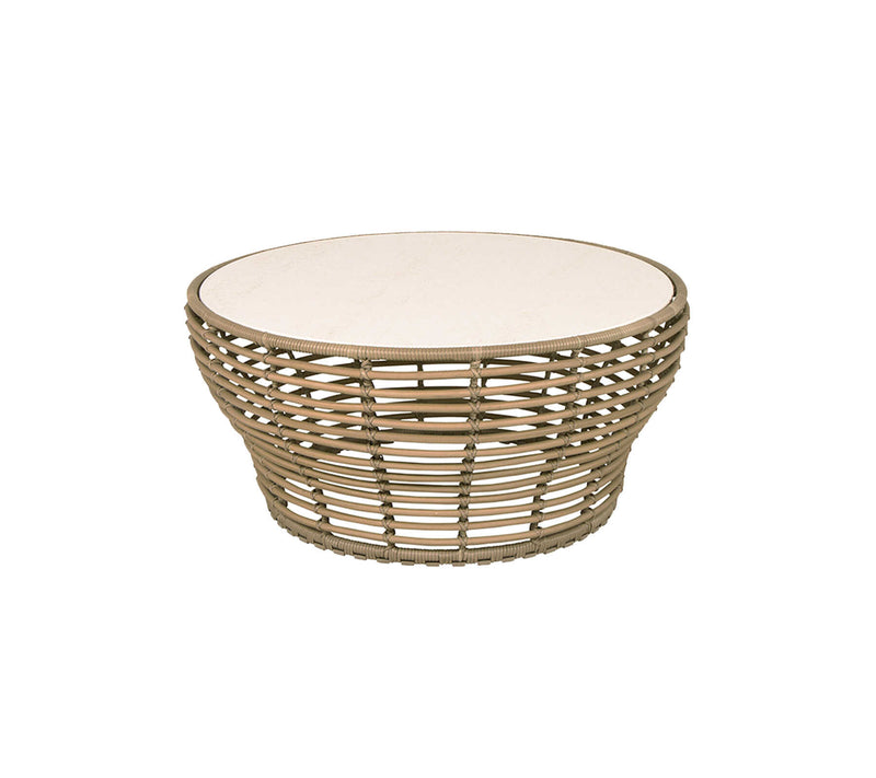 Basket-sohvapöytä, keskikokoinen, natural/travertine look ceramic