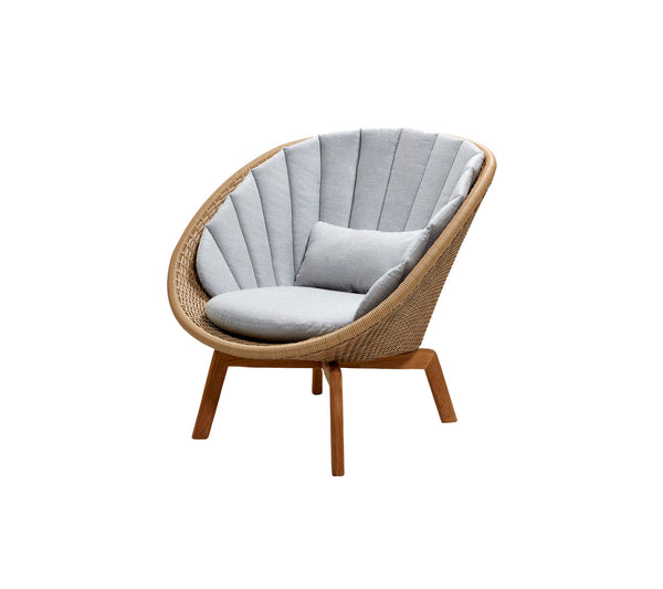 Peacock-nojatuoli, natural/teak/light grey