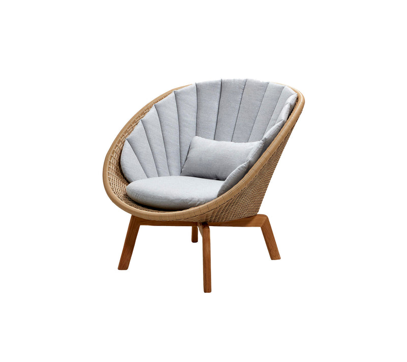 Peacock-nojatuoli, natural/teak/light grey