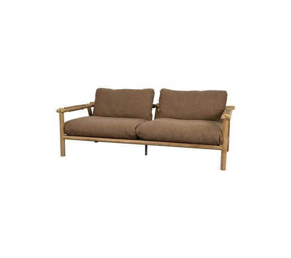 Sticks- 2-istuttava sohva, teak/umber brown Rise fabric