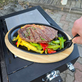 Valurautapannu irtokahvalla 27,5x18 cm