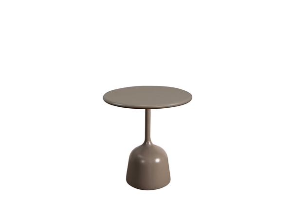 Glaze-sohvapöytä, halkaisija 45 cm, taupe/taupe aluminium