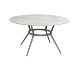 Joy-ruokapöytä halkaisija 144 cm, light grey aluminium/fossil grey ceramic