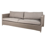 Diamond- 3-istuttava sohva, taupe Soft Rope/taupe Natté fabric