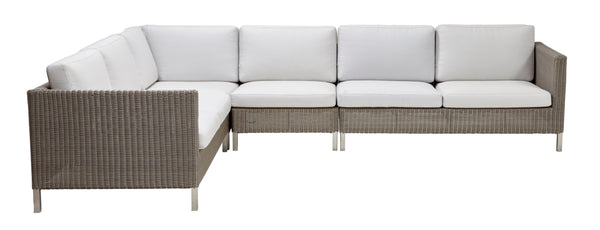 Connect-sohvan kulmamoduuli, taupe Weave/white Natté fabric