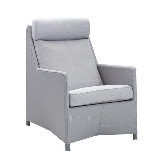 Diamond- korkeaselkänojainen tuoli, light grey Tex fabric/light grey Natté fabric