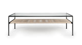 Garden Antibes -sohvapöytä 60x120cm, sand/glass/black grey steel
